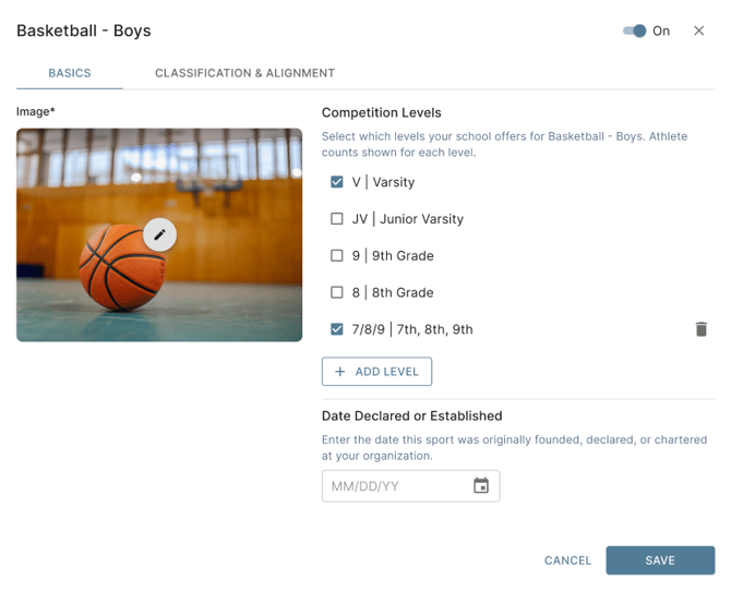 Setting Levels and Dates-1
