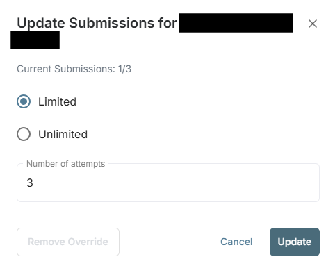 Update Submissions